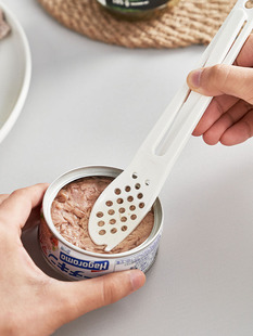 日式多用罐头勺适合挖出罐头内食材の小号浅款勺手柄带挤出夹5182