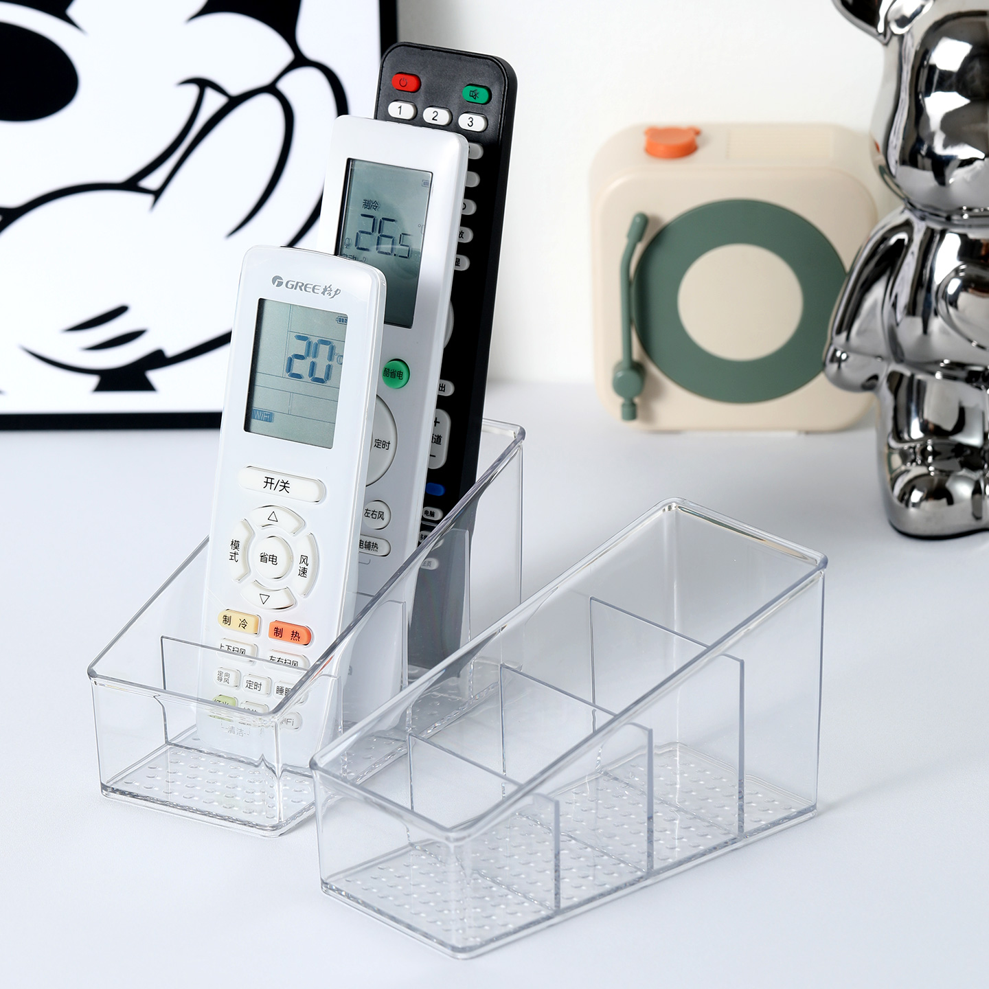 遥控器收纳盒床头置物架茶几桌面