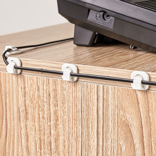 数据线固定神器小号粘贴式 手机充电线桌边固线器迷你走线夹子.694