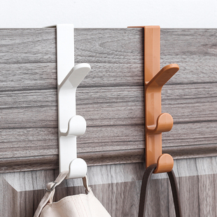 日式门后衣钩竖向3段式门顶挂钩卡位塑料挂钩免打孔多用挂钩.6266