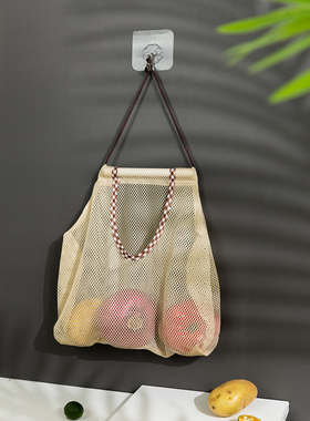 日本KOMEKI.4103.大号网袋厨房蔬菜水果通风置物袋  米木日式家居