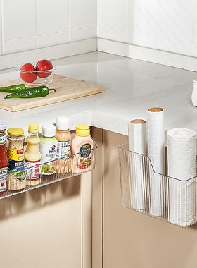 柜门挂式置物架葱姜蒜收纳筐生姜大蒜收纳架壁调料瓶置物架.4541