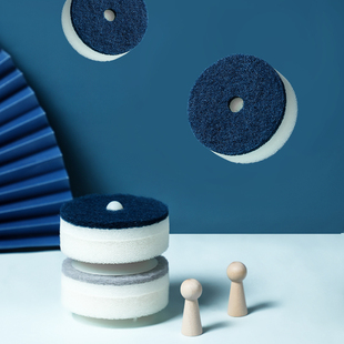 日本KM.7005.圆形三层百洁棉洗碗海绵 1只