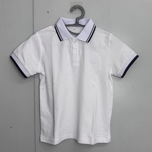 上海白色polo衫松江区夏季附属初中小学校服多校同款来图定制