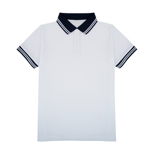 宝山区第一中心小学同款中学生校服T恤白色上衣短袖衫初中生班服