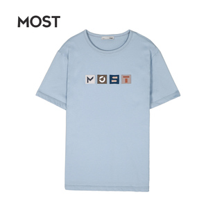 MOST/漠士男士夏季修身短袖圆领潮流t恤 C103106006
