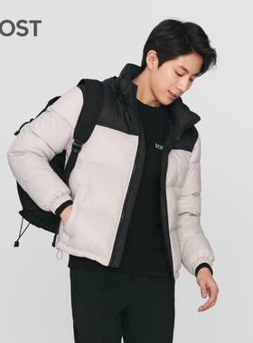 MOST/姆氏德男装撞色羽绒服男宽松连帽白鸭绒外套C211120016