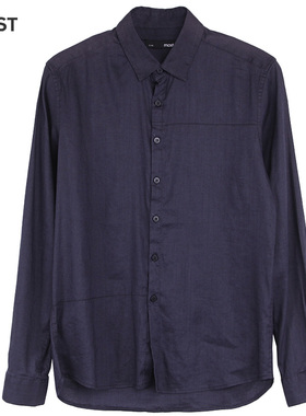 MOST男装春秋蓝色棉麻衬衫C93101020