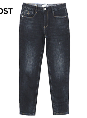 MOST/男装秋季蓝色牛仔裤男士潮牌弹力修身笑脸长裤C010203033