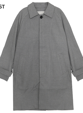 MOST男装灰色长款宽松外套风衣B001109003