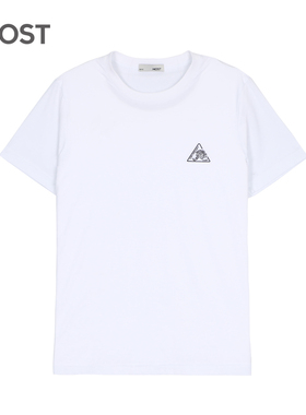 MOST/男装夏白色短袖T恤男透气圆领潮流老虎头刺绣体恤C204106072