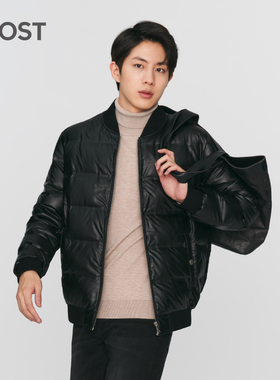 MOST/姆氏德男装黑色短款羽绒服冬季加厚白鸭绒面包服C210120010
