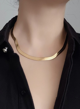 钛钢蛇骨链女欧美ins项链个性潮