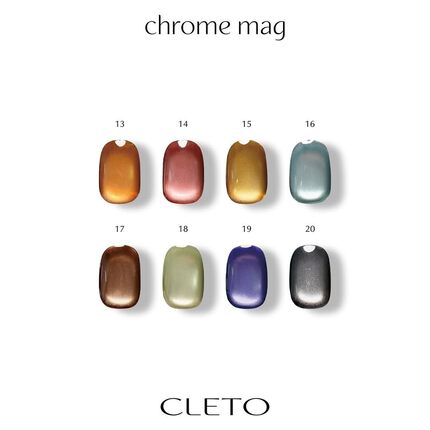 现货 日本CLETO甲油胶 chrome mag展会新品新色猫眼胶  光疗胶