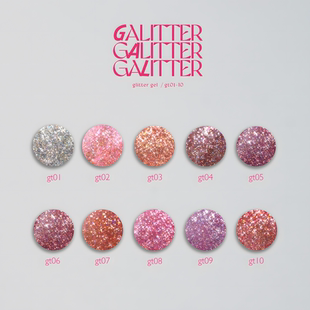 现货 日本enoi甲油胶 Galitter闪粉亮片碎钻系列 爆闪gt01-10