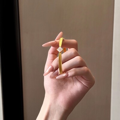 2025新款足金999公主方钻手镯