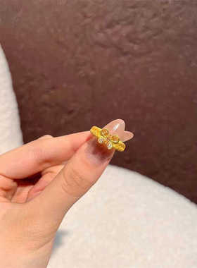 麦穗轻奢百搭蝴蝶戒指2024新款