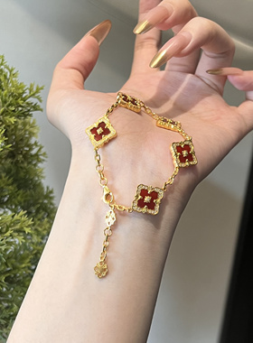 足金999水贝黄金布契满钻手链