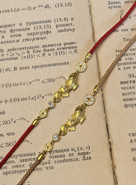 古法5D手串手链足金999水贝黄金小金鱼手链2025新款送礼