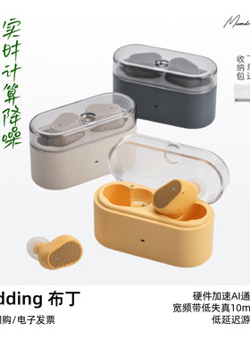 水月雨布丁Pudding实时计算降噪真无线耳机蓝牙HiFi便携游戏耳机