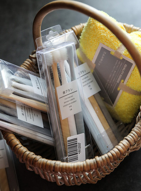 推荐款！简约极简式四支装简洁款清洁软毛小头牙刷