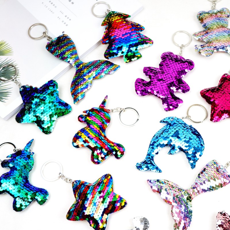 素念 個性閃片魚鱗獨角獸鑰匙扣彩色閃片閃光鑰匙圈書包挂扣多款在類目 節慶用品/禮品, 創意禮品, 鑰匙扣中 - 來自Buy2taobao.com提供專業的淘寶代購服務