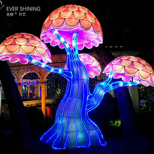 名样新年2025年树花灯灯展灯会蛇年节日造型花灯厂家定制