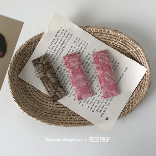边夹老花布韩国法式GG字母