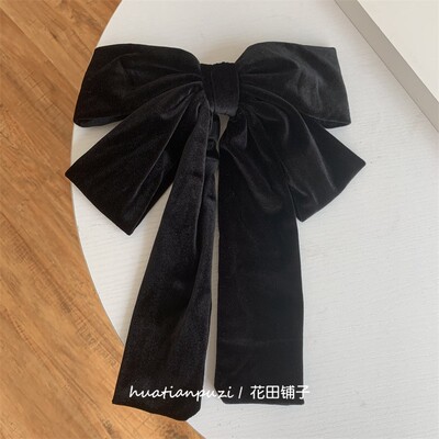 蝴蝶结丝绒韩国韩式超大