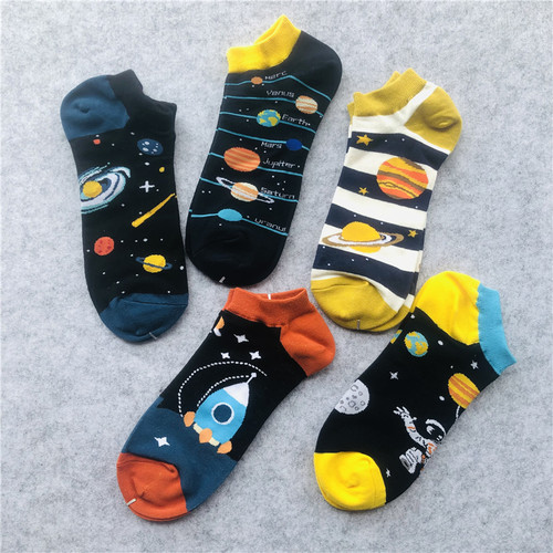 袜子男加肥加大码星球防臭短袜