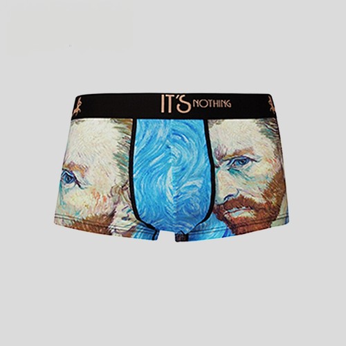 男士原创风锦纶弹力内裤平角裤