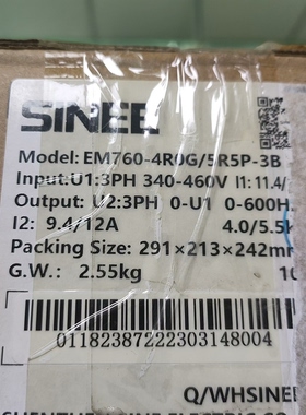 EM760-4R0G/5R5P-3B正弦变频器