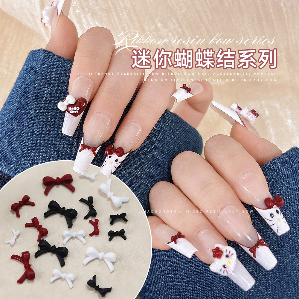 纯色安可拉红蝴蝶结大小号混装