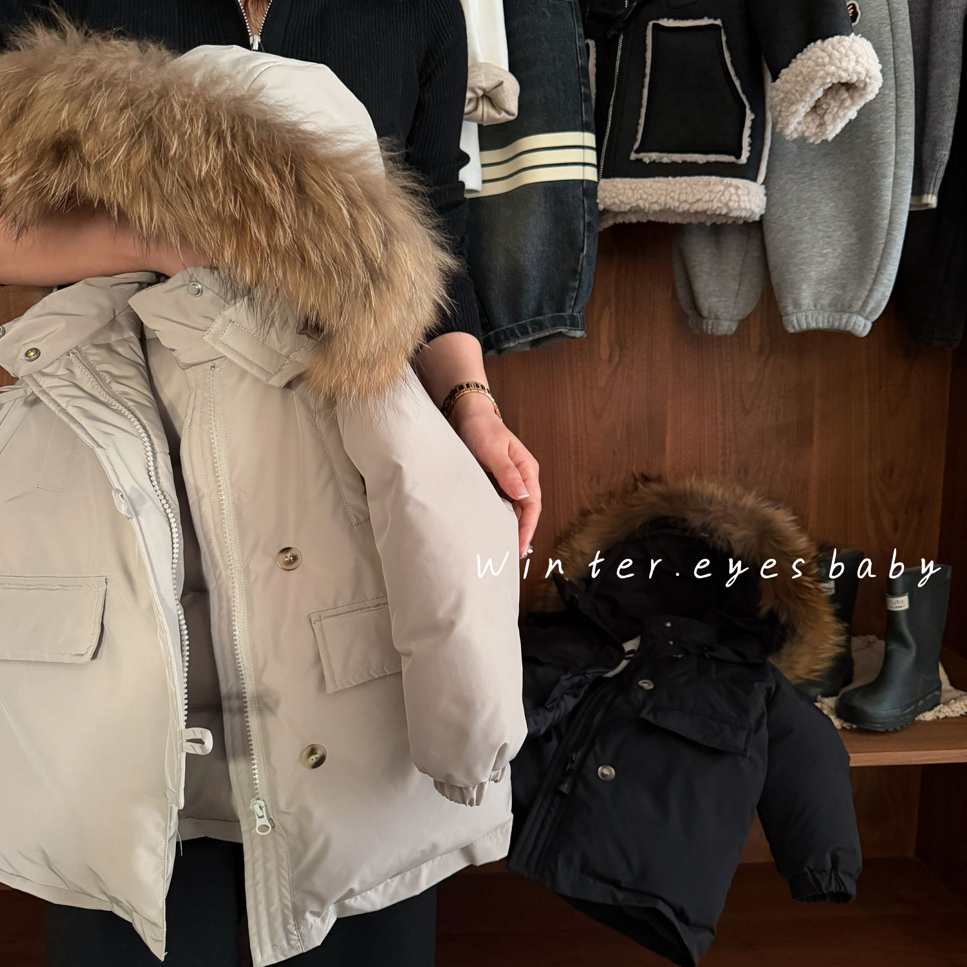 儿童羽绒服宝宝拉链外套