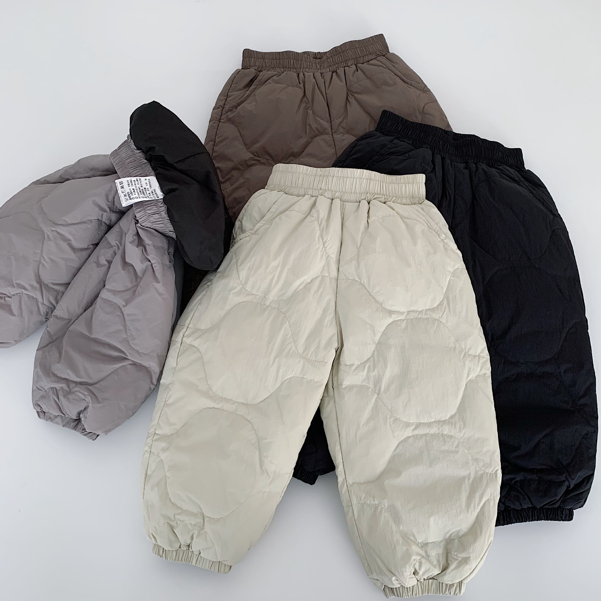 儿童羽绒裤2025冬季新款男女童90白鸭绒长裤杜邦三防裤