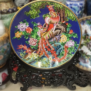 北京特色工艺品正品铜胎掐丝珐琅景泰蓝30寸大盘子商务办公礼品