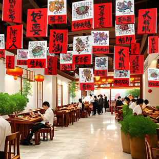 潮汕文化方言民俗主题布置汕头网红美食餐饮空间宣传打卡装饰挂件