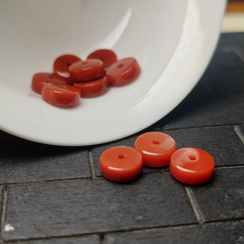 天然川料南红直切隔片