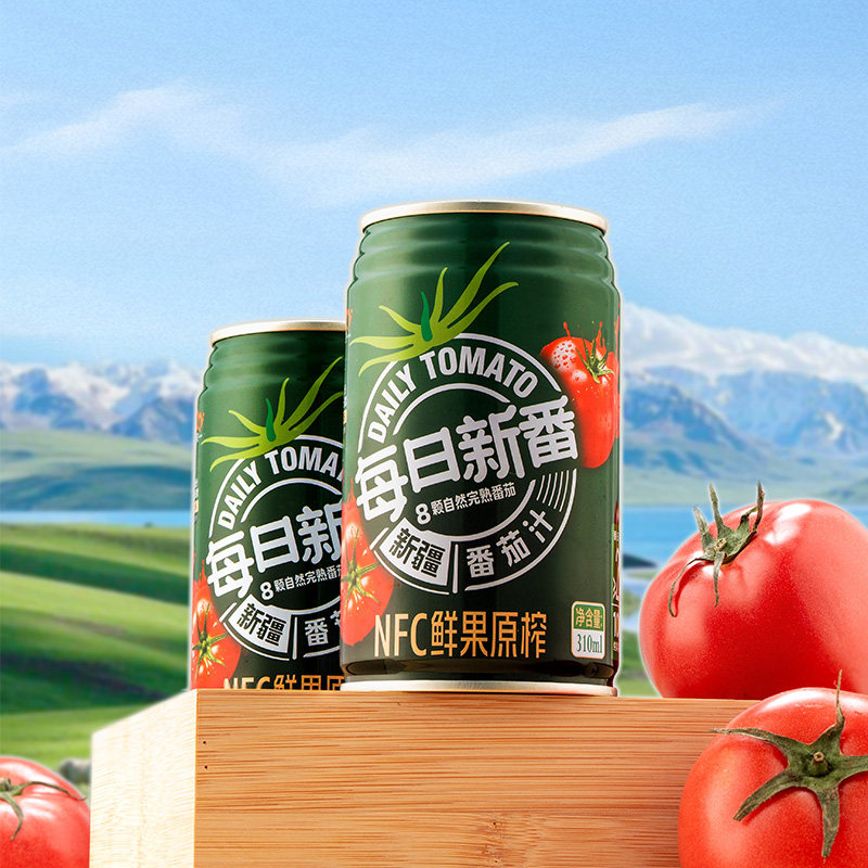 【2025新货】冠农每日新番NFC番茄汁 不加糖番茄汁 310ml*12罐,水产肉类/新鲜蔬果/熟食,番茄,淘宝优惠券,粉丝福利购,淘宝优惠卷