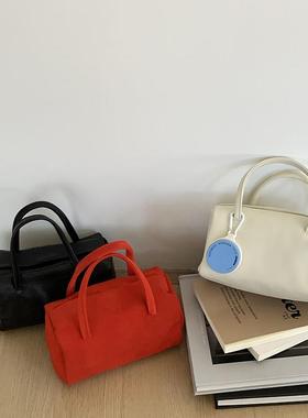 肉肉陈Whiterm韩版春夏高级感小众真皮手提吐司包植鞣羊皮女包