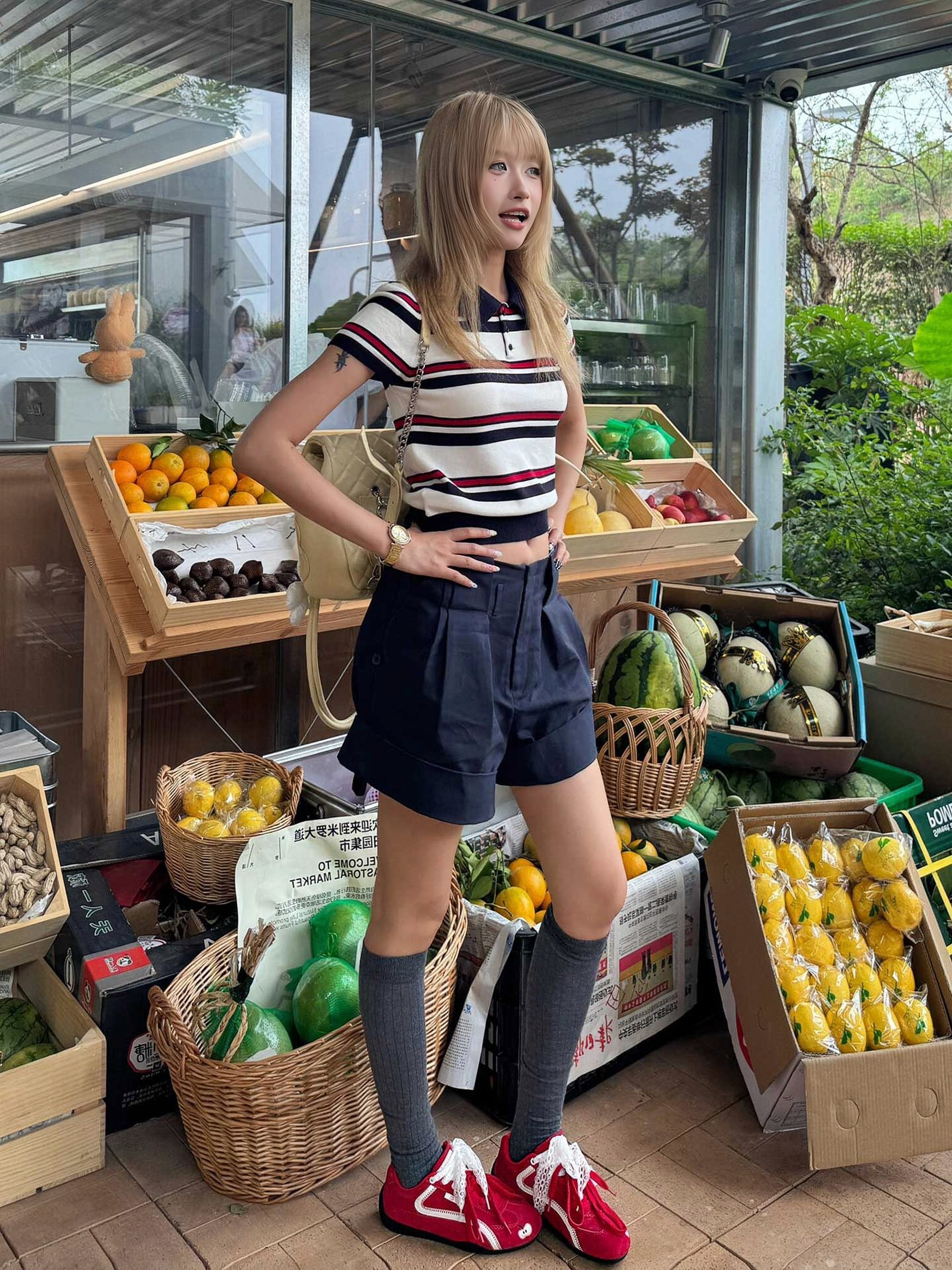 【Deep Blue Career】American-Style Suit Shorts for Women, Summer Straight Loose Casual Pants with a Sense of Design, Sporty Quarter-Length Pants