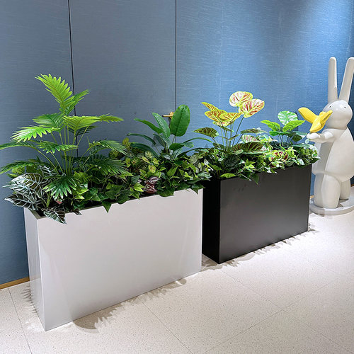 wo+仿真绿植花箱搭配户外摆放