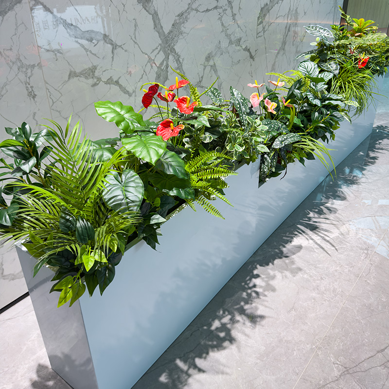 wo+仿真红掌植物花箱隔断装饰花