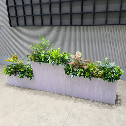 wo+仿真植物花箱组合商业街摆放