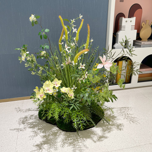 wo+仿真绿植花艺狗p尾草景观造景室内酒店样板间软装落地装饰摆放