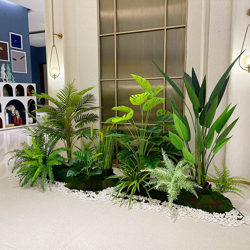 仿真植物造景天堂鸟盆栽组合装饰