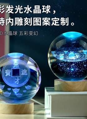 白水晶球摆件黄色玻璃