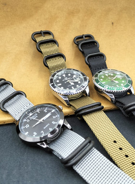 NATO加厚尼龙表带ZHLU帆布腕带男女士手表手链18/20/21/22/23/24