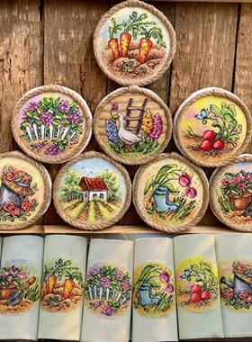 DMC十字绣套件农场花园景色大鹅别墅欧式杂志客厅照片墙12264