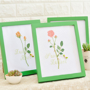 法国DMC十字绣套件青木和子玫瑰小景4件杂志款 客厅精准印花5540